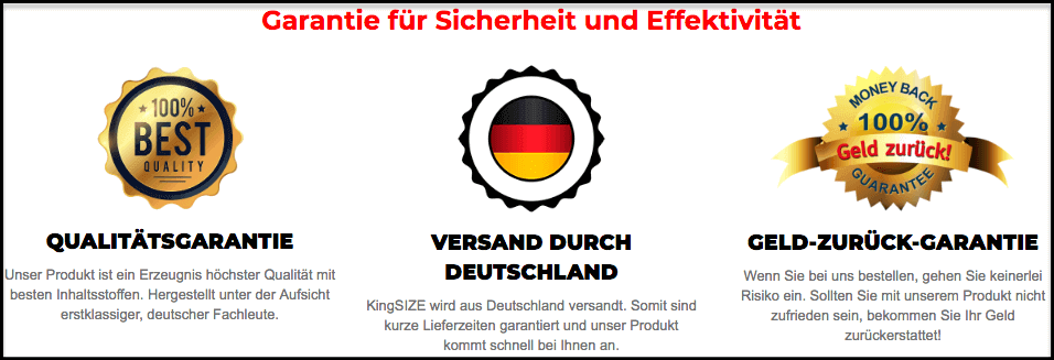 Zertifikat für deutsche Qualität Penis vergrößern Zertifiziert in Deutschland