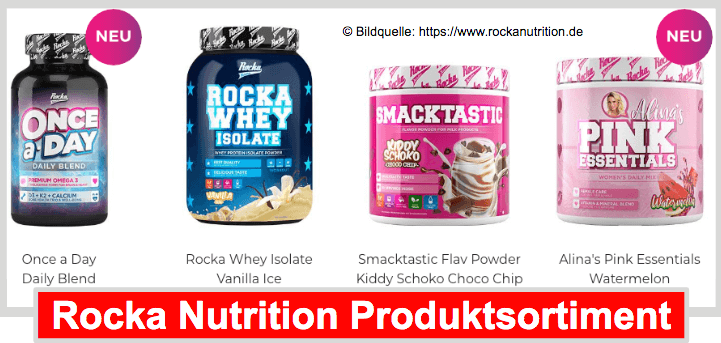 Rocka Nutrition Produktsortiment