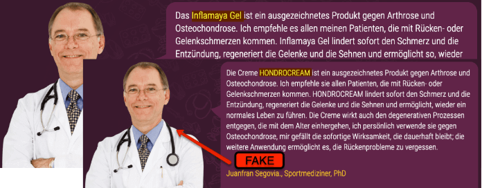 Hondrocream Fake Arzt Inflamaya Gel