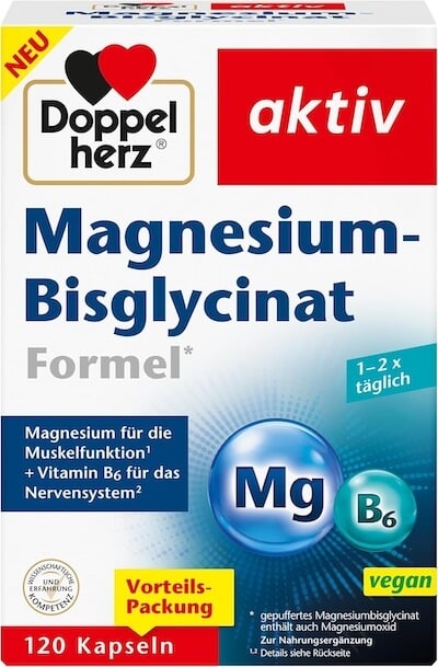 Doppelherz Magnesiumbisglycinat Abbild Tabelle