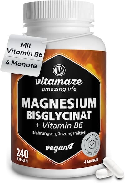 Vitamaze Magnesiumbisglycinat Abbild Tabelle
